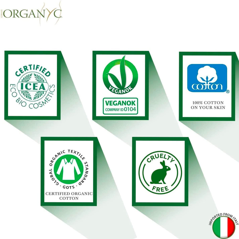 Toallitas íntimas húmedas Organyc, hechas de 100% algodón orgánico certificado, 4 paquetes de 20 toallitas (80 toallitas en total)