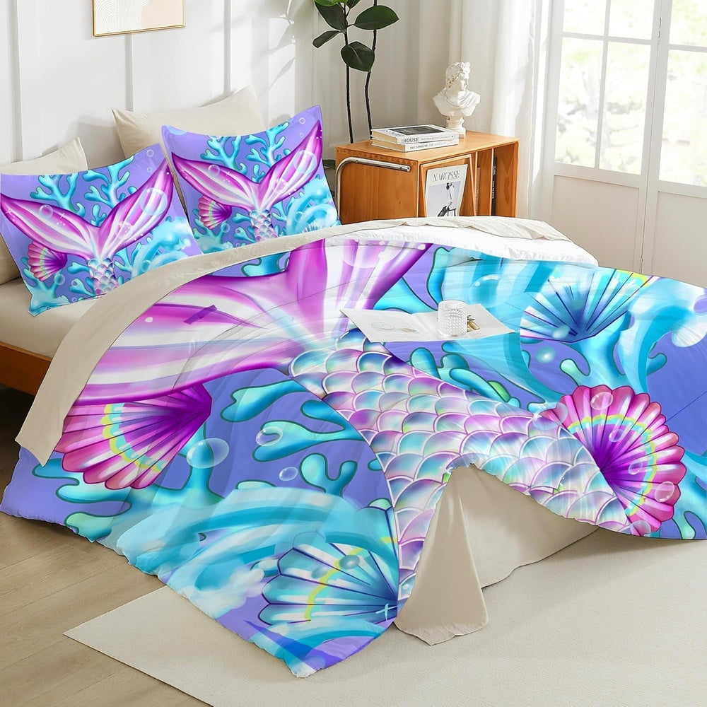 Ropa de cama infantil, varias medidas y varios personajes animados Ropa de cama infantil Naty Shop Sirena (modelo 2) 135X200Cm+80X80Cm