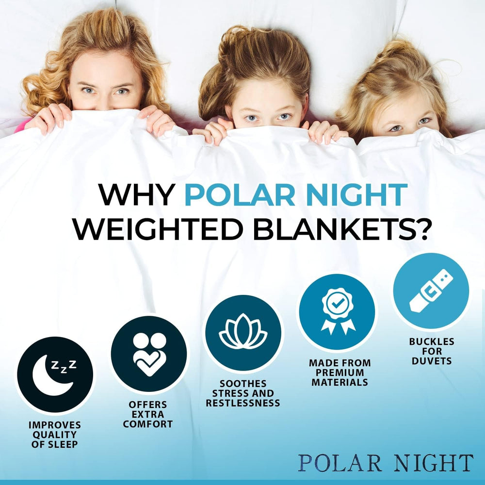 Manta lastrada para adultos 150 X 200 Cm, 7Kg - Manta lastrada para sueño profundo, manta pesada, manta terapéutica 100% algodón, manta relajante Edredón Oeko-Tex® 100 Camas y Mantas Estándar Polar Night