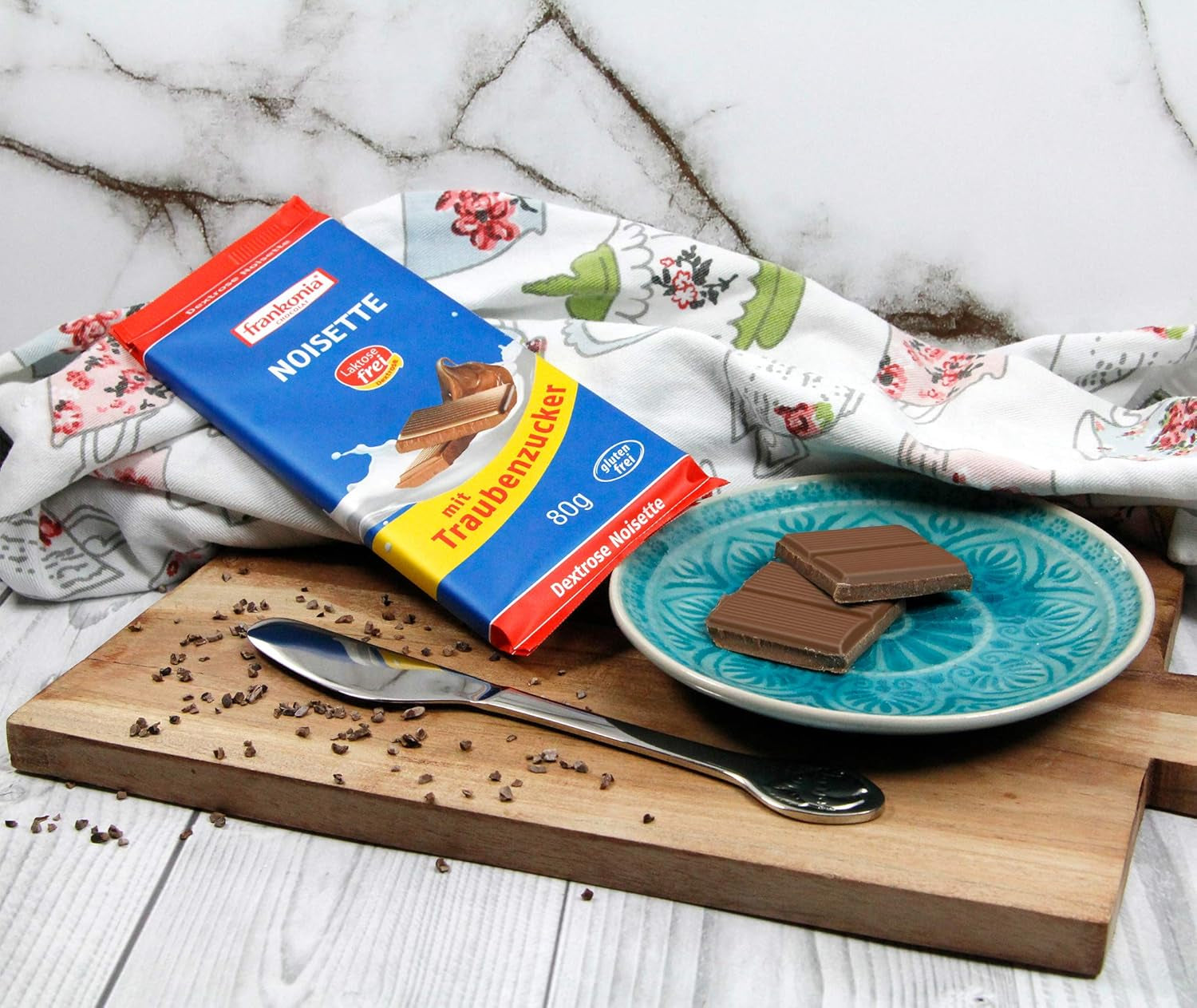 Frankonia Noisette con chocolate y dextrosa, sin lactosa y sin gluten, 80 gramos