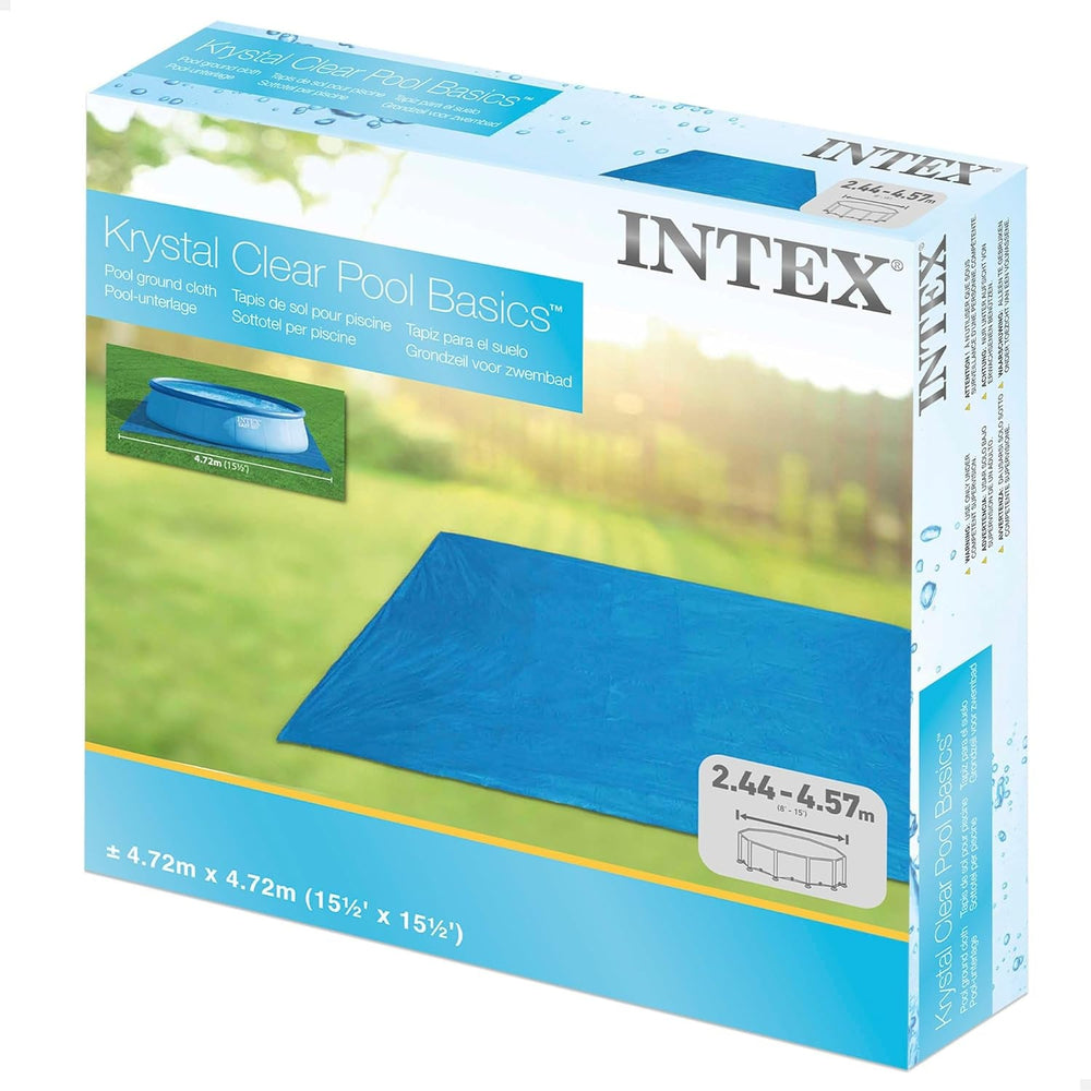 Folie de sol pentru piscină Intex - 4,72 m² - Pentru piscine ușor de montat și încadrat de la 244 la 457 cm