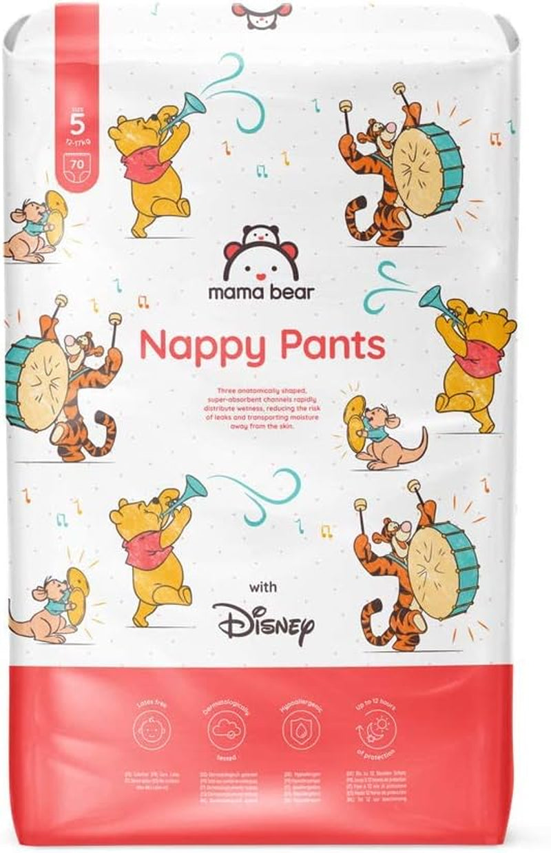 Marca Amazon: Mama Bear Disney Pañales, Talla 5 (12-17kg) - Caja Mensual, Blanco, 140 Piezas (2 Paquetes de 70)