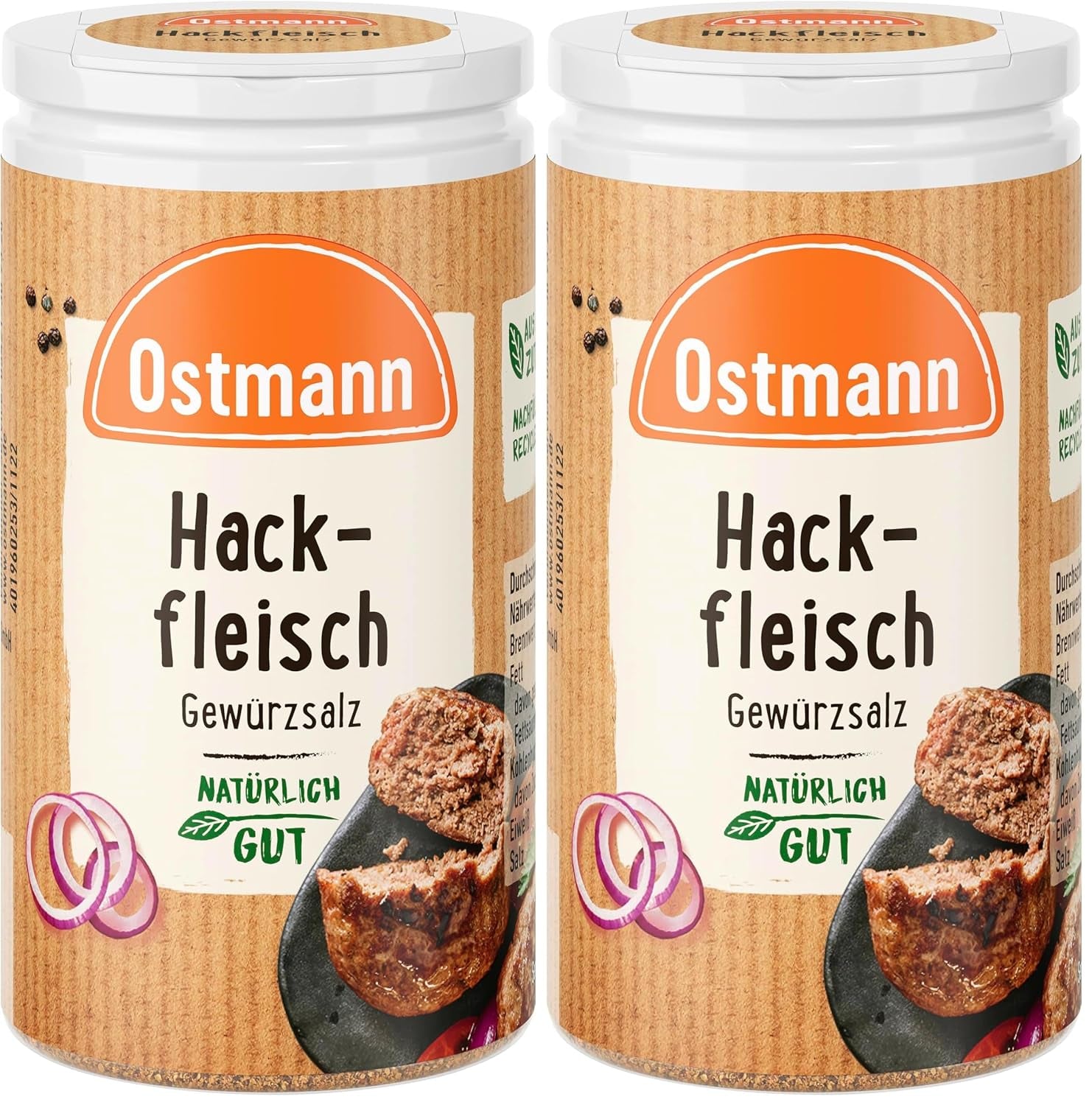 Ostmann Gewürze - Hackfleisch Gewürzsalz | Gewürz für Hackfleisch, Buletten oder Cevapcici | 60 g en estreudosis