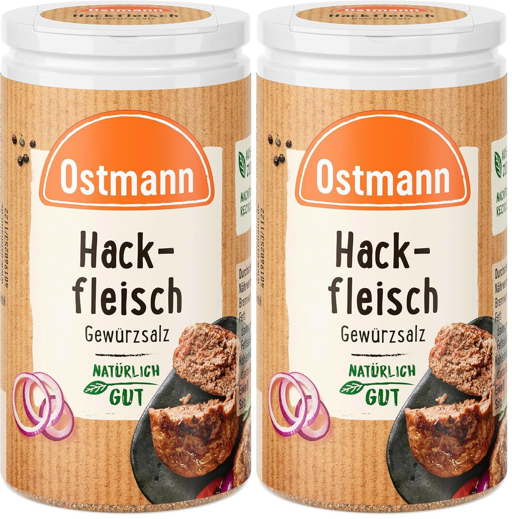 Ostmann Gewürze - Hackfleisch Gewürzsalz | Gewürz für Hackfleisch, Buletten oder Cevapcici | 60 g en estreudosis