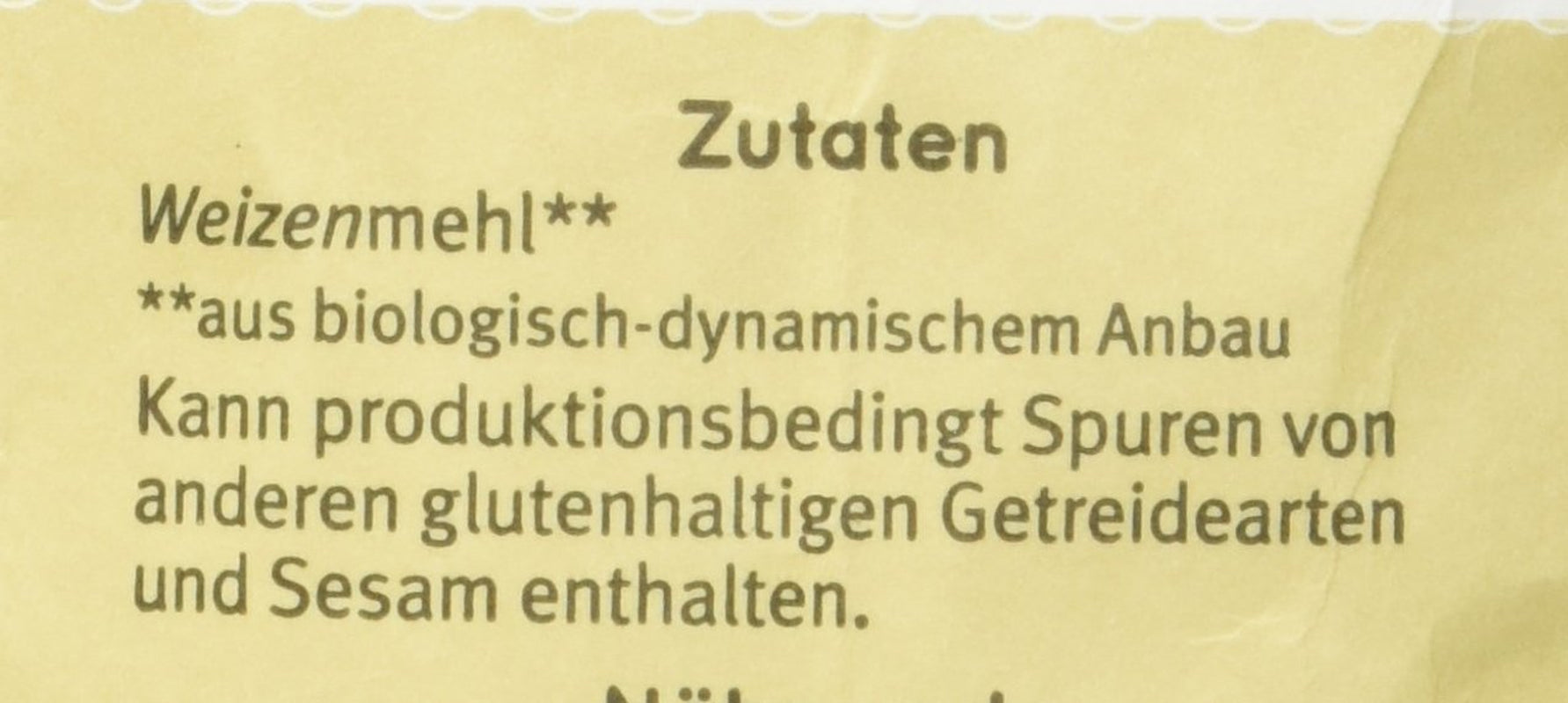 Harina de trigo Hof tipo 550 Demeter, 1 kg
