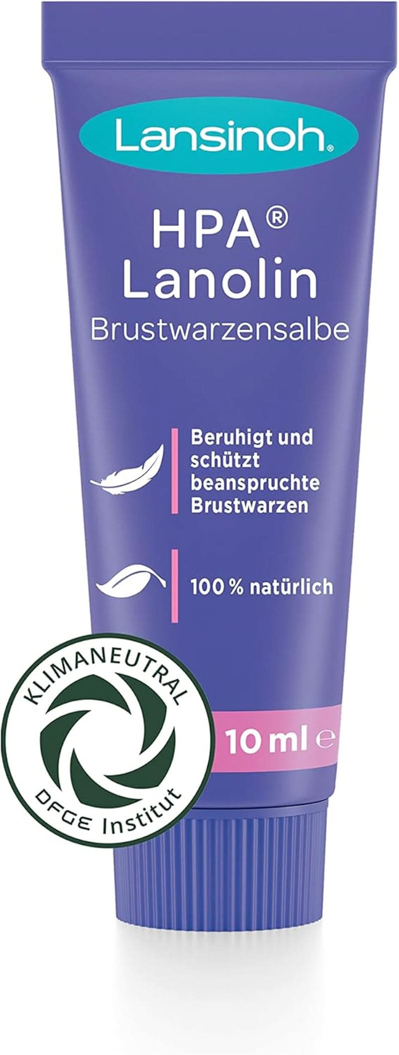 Lansinoh HPA Lanolin Brustwarzensalbe, 10 Ml - 100% Natürlich - Beruhigt & Schützt Beanspruchte Brustwarzen - Klimaneutral, 10940, Colores Accesorios Alimentación y Lactancia Baby Naty Shop Hpa 10 Ml Klimaneutral