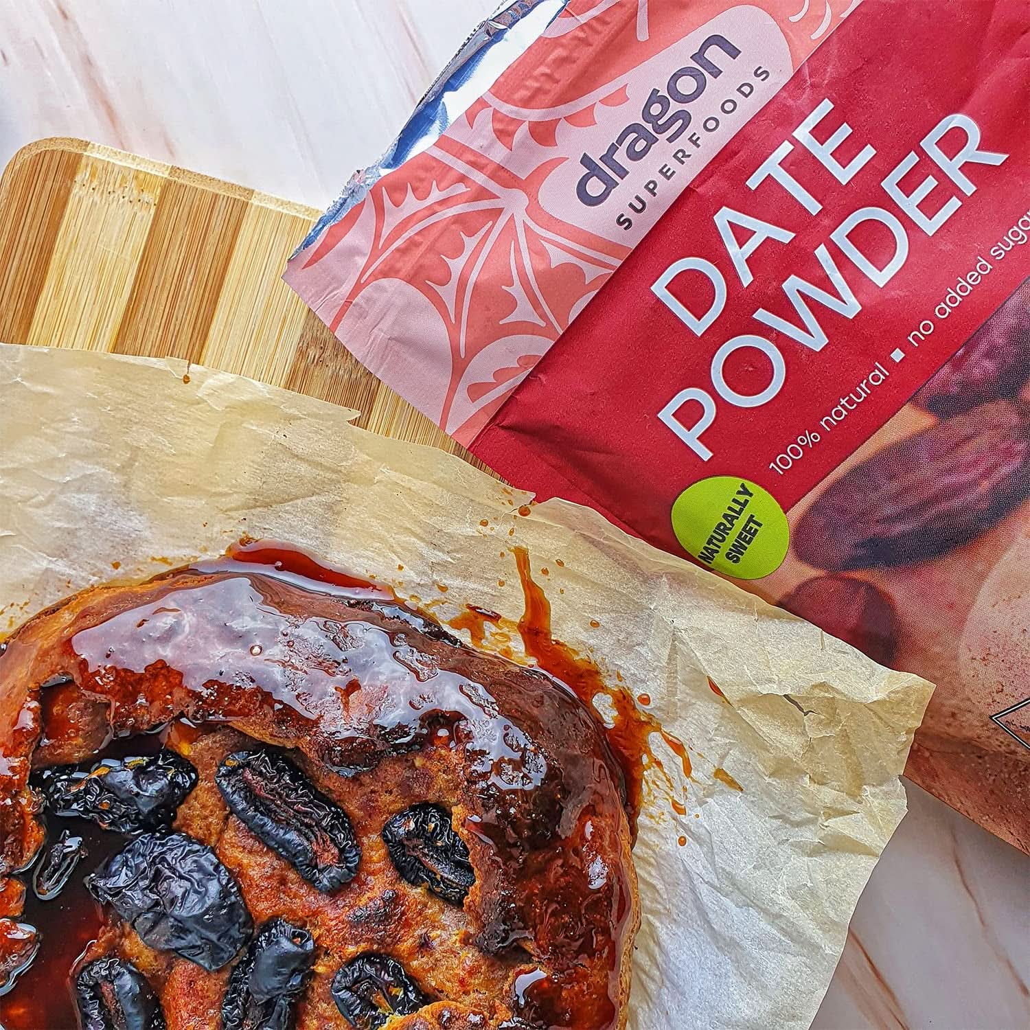 Pudră de curmale 100% organică, vegană și fără gluten, natural dulce, 6 x 250 grame Produse deshidratate Naty Shop