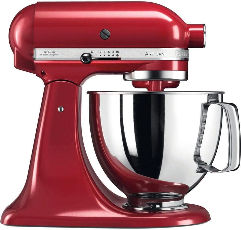 KitchenAid Artisan 5KSM125EER Batidora de bol, 300W, 4,8L Naty Shop Imperial Red