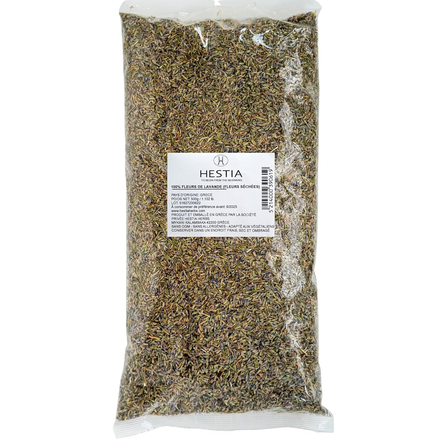 Hestia Herbs Griechischer getrechtenter Orégano 500 g, Libre de alérgenos – Vegano – Libre de GVO