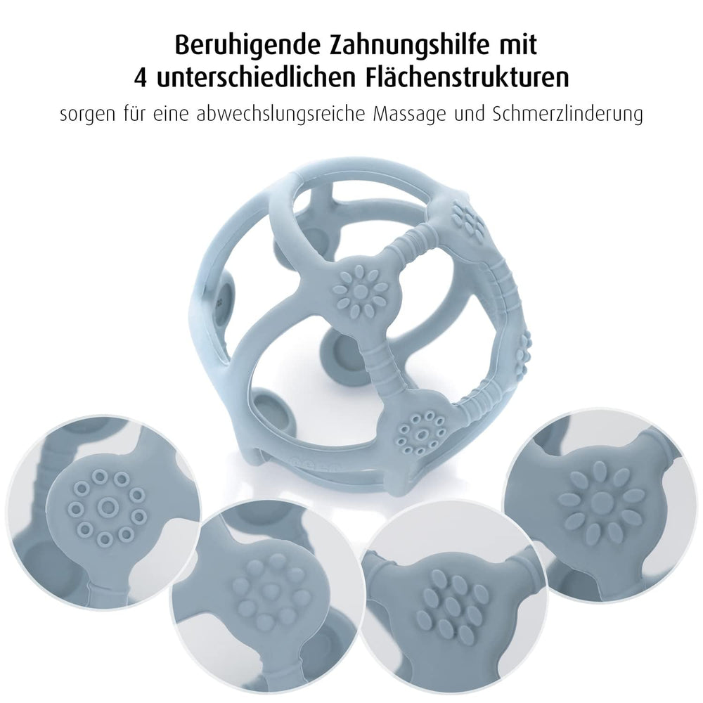 Minge de dentiție și prindere reer Bite&Play pentru bebeluși, inel de dentiție și jucărie pentru copii mici, cadou excelent