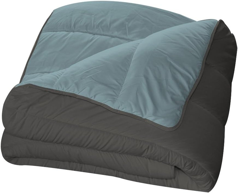 Bleu Câlin edredón reversible bicolor para 2 personas, microfibra, burdeos/pimienta, 220X240 cm Edredones y colchas Naty Shop Grafito/Glaciar 220 X 240 cm