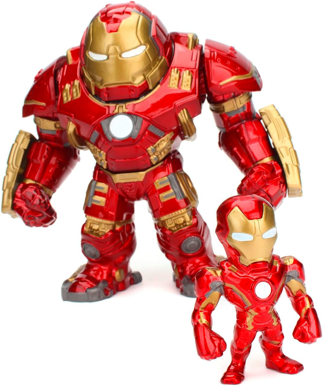 Jada Toys Marvel Figura Hulkbuster y Ironman Casco abierto y cerrado Juego de figuras coleccionables Fundido a presión Rojo Tamaño: Figuras de acción Hulkbuster de 6 pulgadas y Ironman de 2 pulgadas Naty Shop Título predeterminado