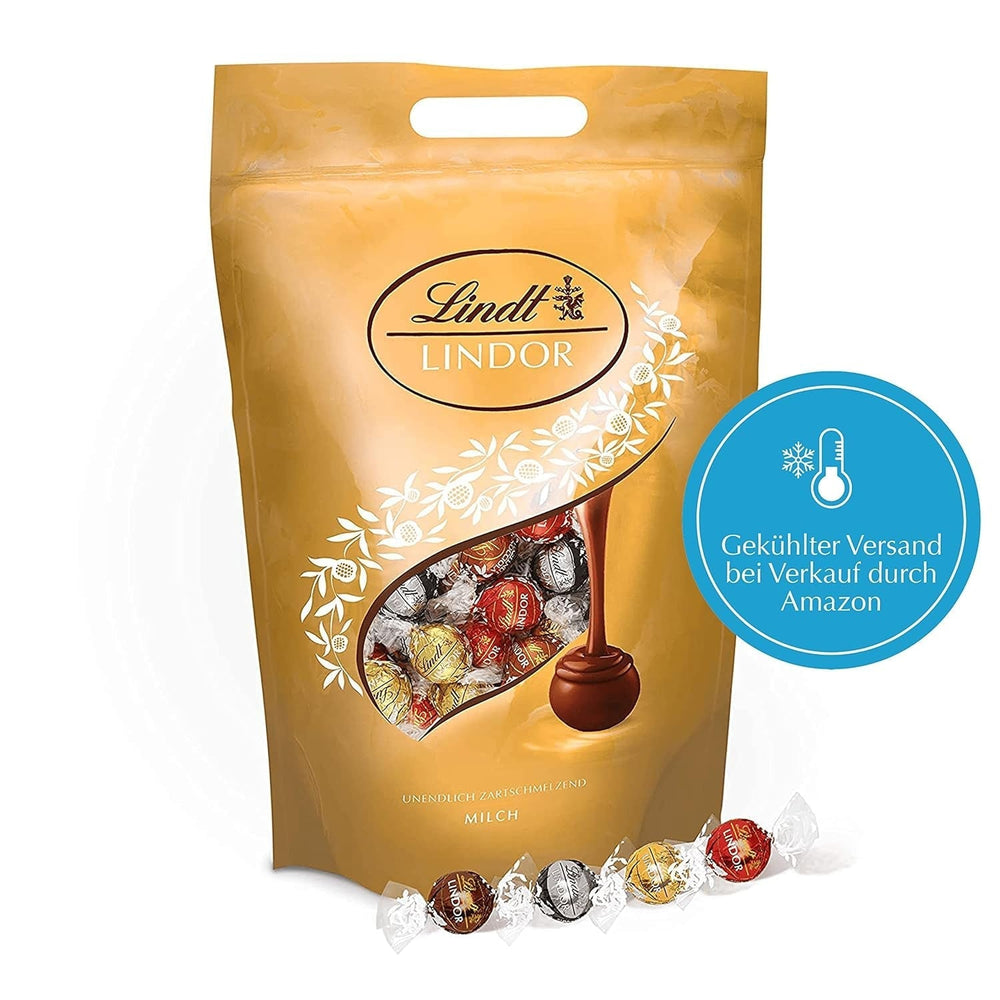 Lindt, mega pack, 160 esferas de chocolate aproximadamente, varios surtidos, Caramelos de chocolate 2 Kg Naty Shop
