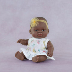Miniland Puppe, 21cm, afrikanisches Mädchen. In Spanien hergestellt. Anatomisch korrekt. My Friend & Me Collection, African Girl
