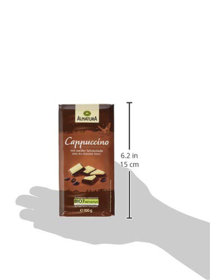 Chocolate orgánico relleno de capuchino, 100g