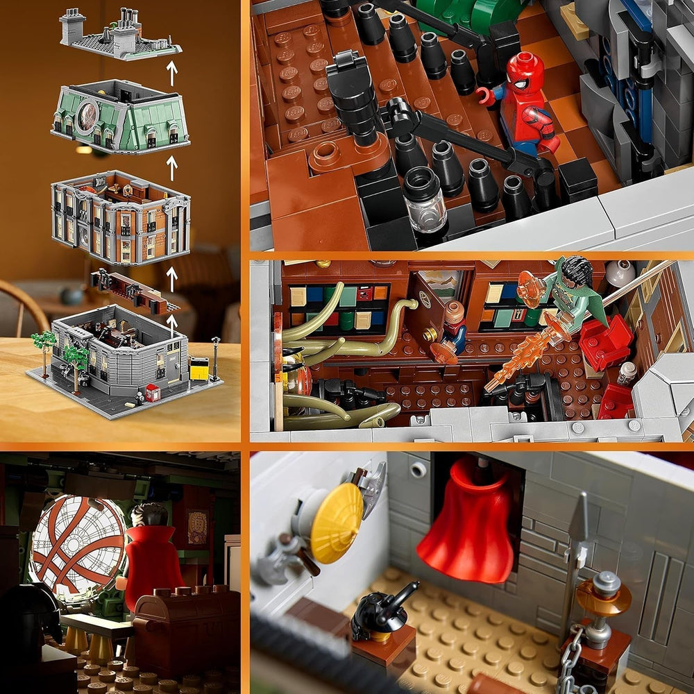 LEGO Marvel Sanctum Sanctorum Juego de construcción modular de 3 pisos con minifiguras de Doctor Strange y Iron Man Avengers: Endgame Toy House Fan Coleccionable Decoración de gran salón 76218 Juegos de construcción Besuche den LEGO-Store