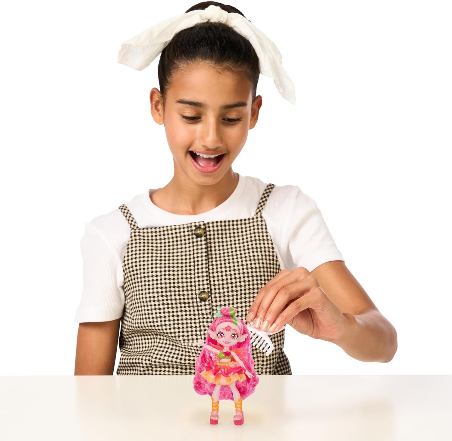 Pixlings Puppe Faye im REH-Look: Magische Enthüllung der wunderschönen, detailreichen 16,5 cm großen Pixlings-Puppe in Einer Zaubertrank-Flasche