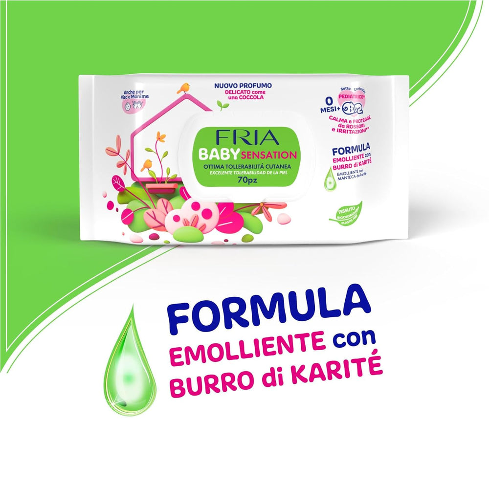 Baby Sensations con Tapa, 72 Toallitas Húmedas, Toallitas Limpiadoras para el Cuidado Personal, Unisex, Niños