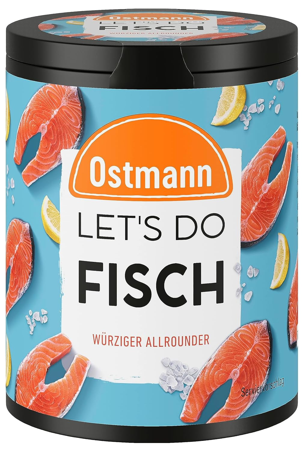 Ostmann Gewürze - Let's Do Fisch Allrounder | Gewürzsalz für Bratfisch, Flammlachs und Meeresfrüchte | Würziger Allrounder con Mostaza, Limón y Eneldo | 85 g en barra de reciclaje Metalldose