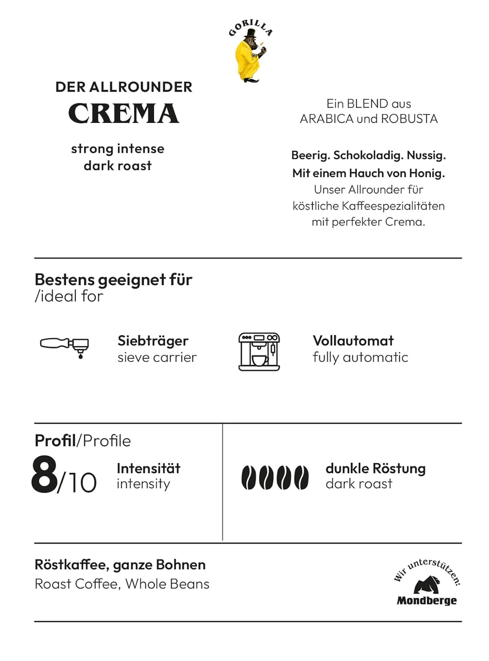 Joerges FF01GOSB Espresso Super Bar Crema, 1 kg (pachet de 2)