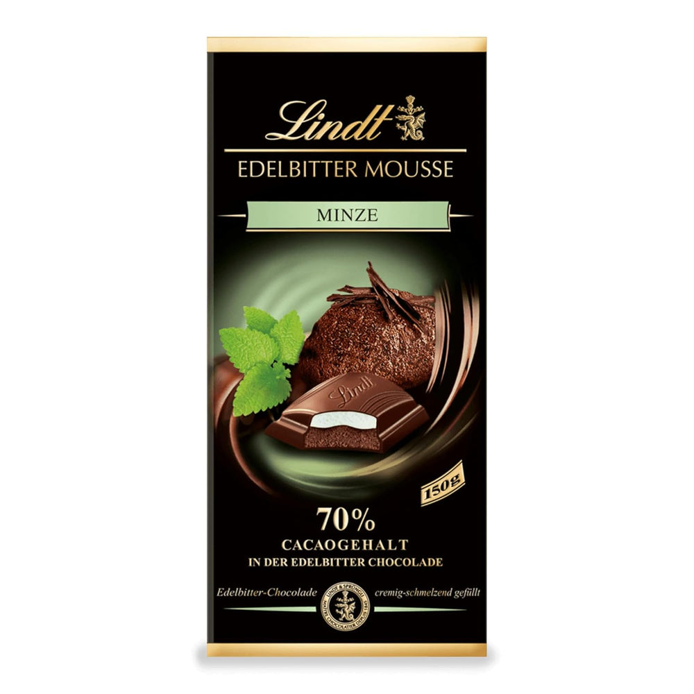 Mousse de chocolate amargo Lindt con chile y cerezas | Barra 150g | Con 70% de contenido de cacao y relleno de mousse de chocolate negro y chili cherry | Barra de chocolate | Chocolate oscuro