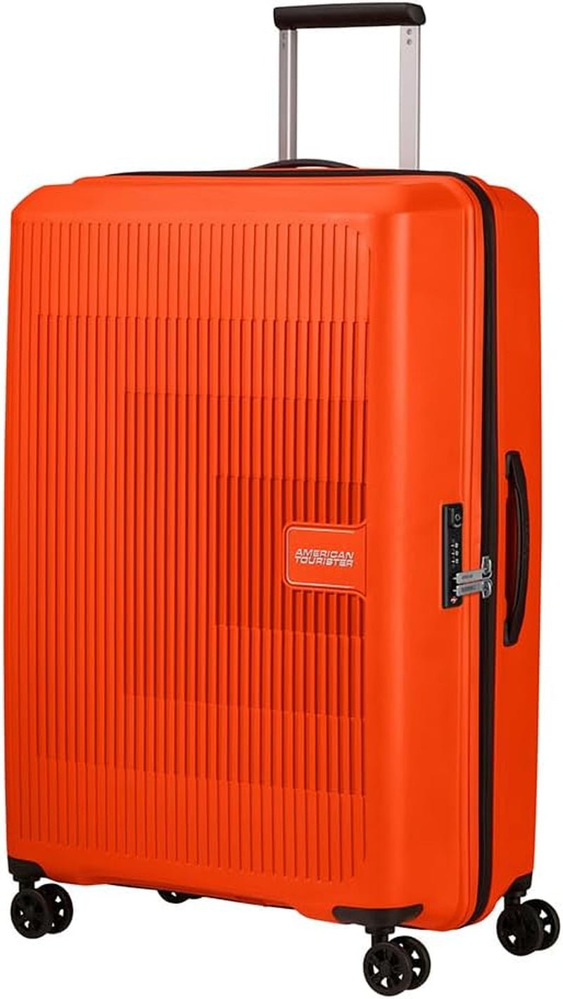 American Tourister Aerostep - Spinner L, Valiză extensibilă, 77 cm, 101.5/109 L, Portocaliu (Portocaliu aprins) Bagaje și echipament de călătorie Naty Shop