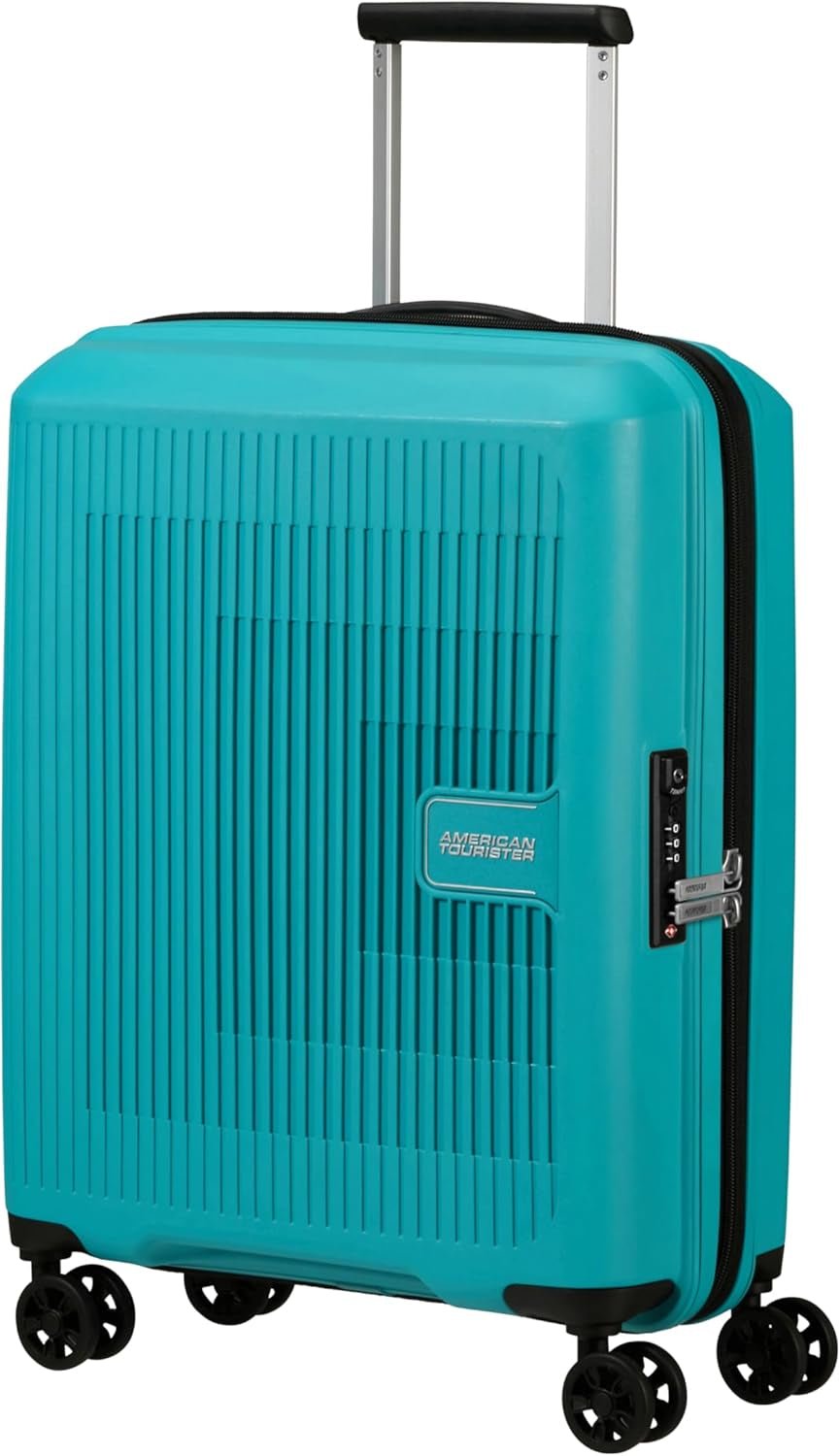 American Tourister Aerostep - Spinner L, Valiză extensibilă, 77 cm, 101.5/109 L, Portocaliu (Portocaliu aprins) Bagaje și echipament de călătorie Naty Shop Turcoaz (turcoaz tonic) S (55 Cm - 36/40 L)