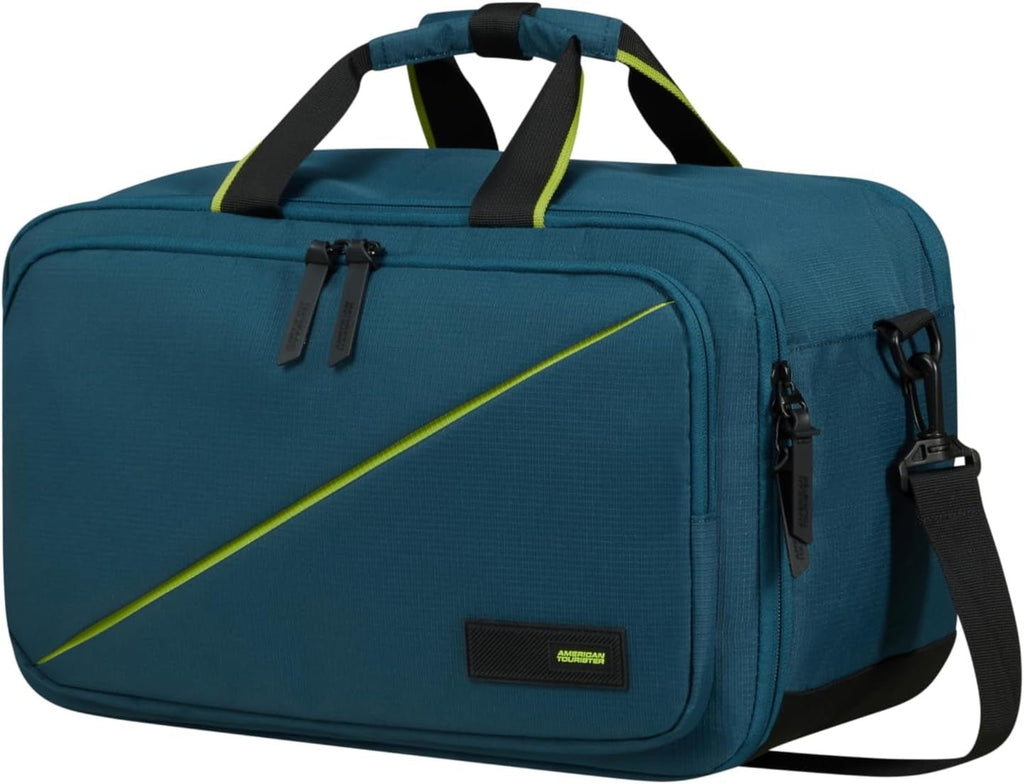American Tourister Take2Cabin - Geantă de voiaj Ryanair 3-Way, 40 cm, 25 L, negru (negru) Bagaje și echipament de călătorie Naty Shop Albastru (Harbour Blue) 14"