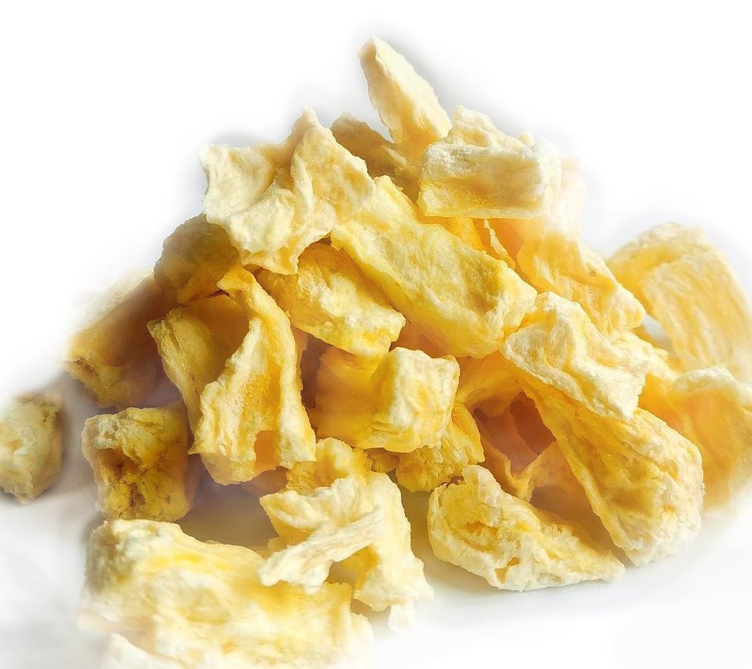 Ananas liofilizat 125g bucăți mari, Fructe liofilizate fără aditivi 100% pure - Fructe uscate naturale - Ananas uscat, fructe uscate de la Foozia Produse deshidratate Naty Shop