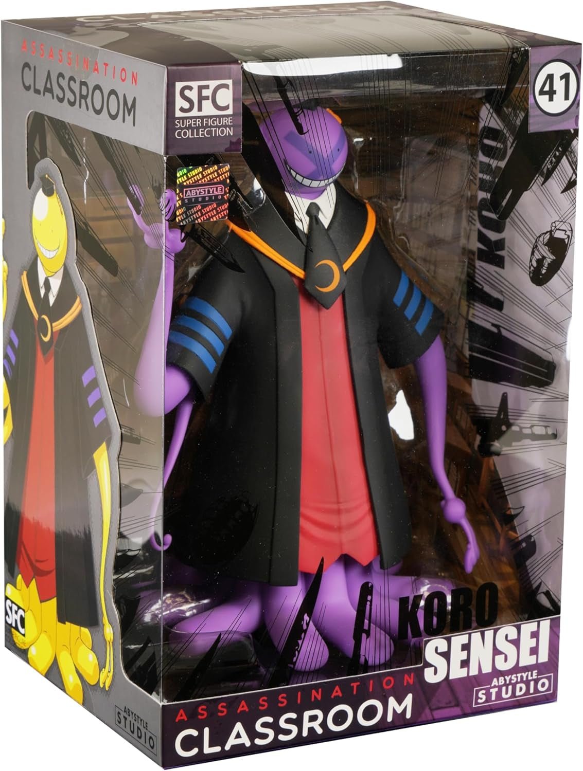 Assassination Classroom Purple Koro Sensei SFC PVC figură de colecție, 7.8 inch înălțime, anime și statuie manșon, decorațiuni interioare, dormitor, birou, cadou Statuete si sculpturi Naty Shop