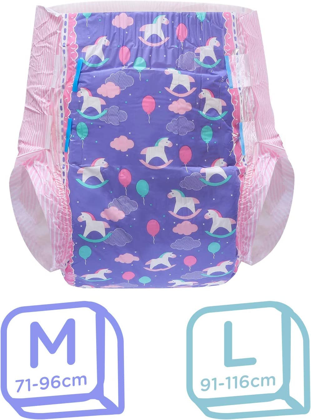 Pañales Estampados Para Adultos 5500-5800ml 10 Piezas - Fantasía Pequeña (M)