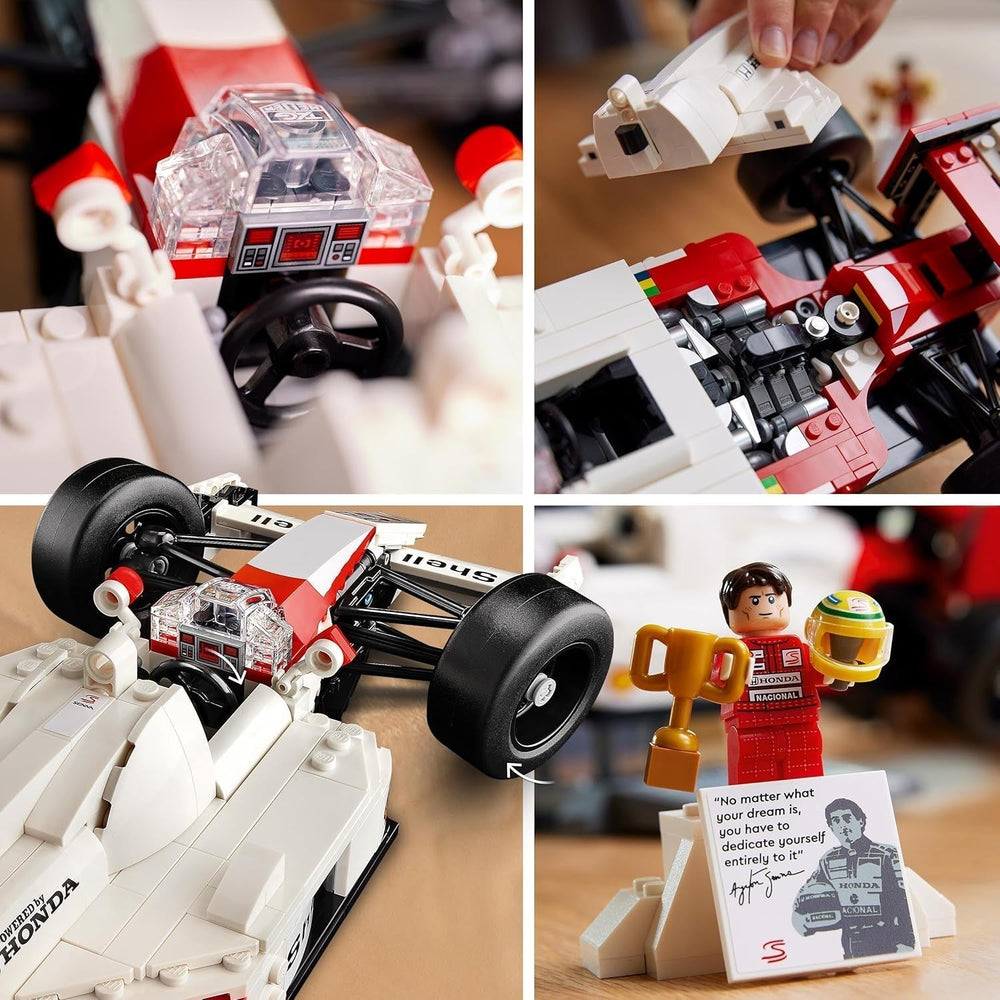 LEGO Icons Juego de modelos de auto Mclaren MP4/4 y Ayrton Senna, kit de auto de carreras de F1 para adultos con minifigura de corredor, coleccionable, idea de regalo para hombres, mujeres, él y ella 10330 Juegos de construcción Besuche den LEGO-Store