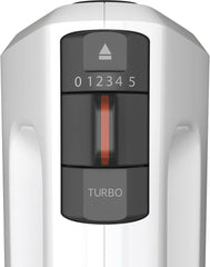 Krups GN4001 3 Mix 4000 Batidora de mano | 450 vatios | Diseño robusto | Controlador de velocidad variable | Función Turbo y Auswurf | incluido 2 Rührbesen y 2 Knethaken | Weiß/Grau Cocina Tienda Naty