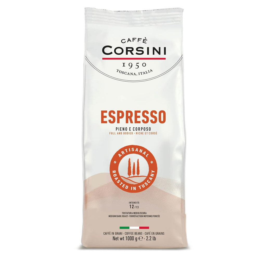 Corsini Caffe Super Cremoso in Grani Italian Espresso Beans - Amestec de cafele premium pentru o cafea corpolentă, cu un caracter puternic și un gust de lungă durată Cafea Naty Shop Noutate 2025: Puternic și intens