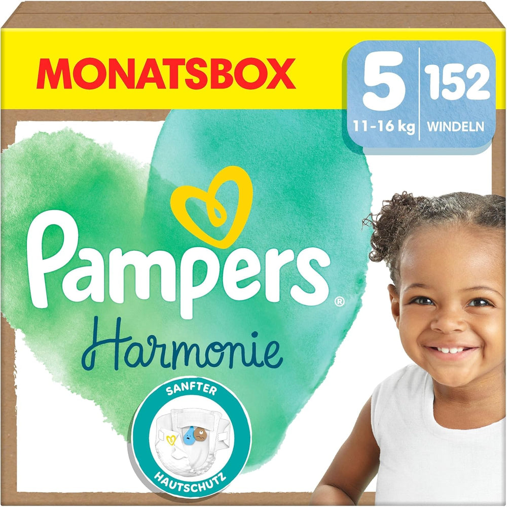 Pañales Pampers Harmony talla 4, 174 pañales, 9 kg-14 kg, protección suave para la piel con 100% protección Pampers
