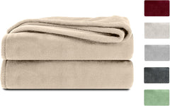 Komfortec manta mullida, cómoda manta, manta polar, certificado Oeko-Tex, súper suave, 150 x 200 cm, 260 g/m², beige Camas y mantas Besuche den Komfortec-Store beige 150 x 200 cm