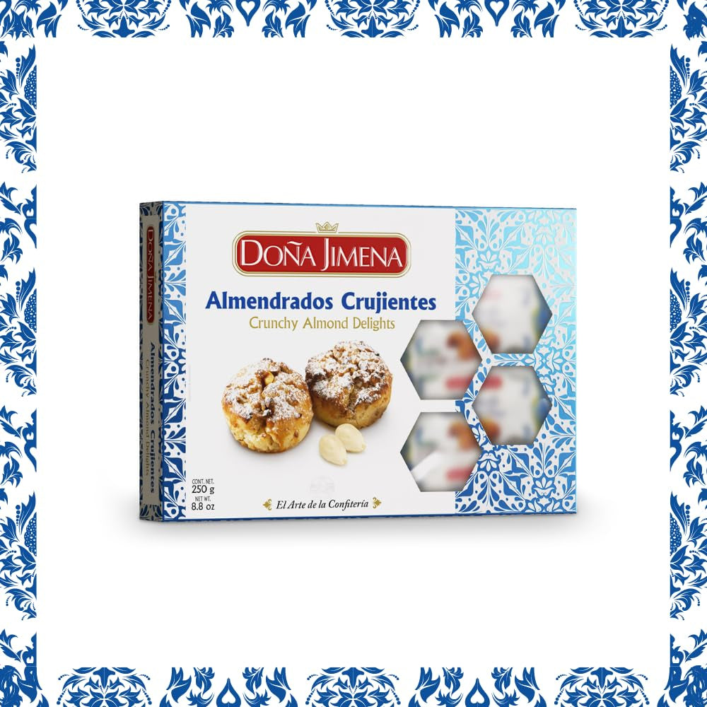 – Fursecuri crocante cu migdale, cea mai înaltă calitate, biscuiți tipici de Crăciun, rețetă artizanală, 250 g (pachet de 2)