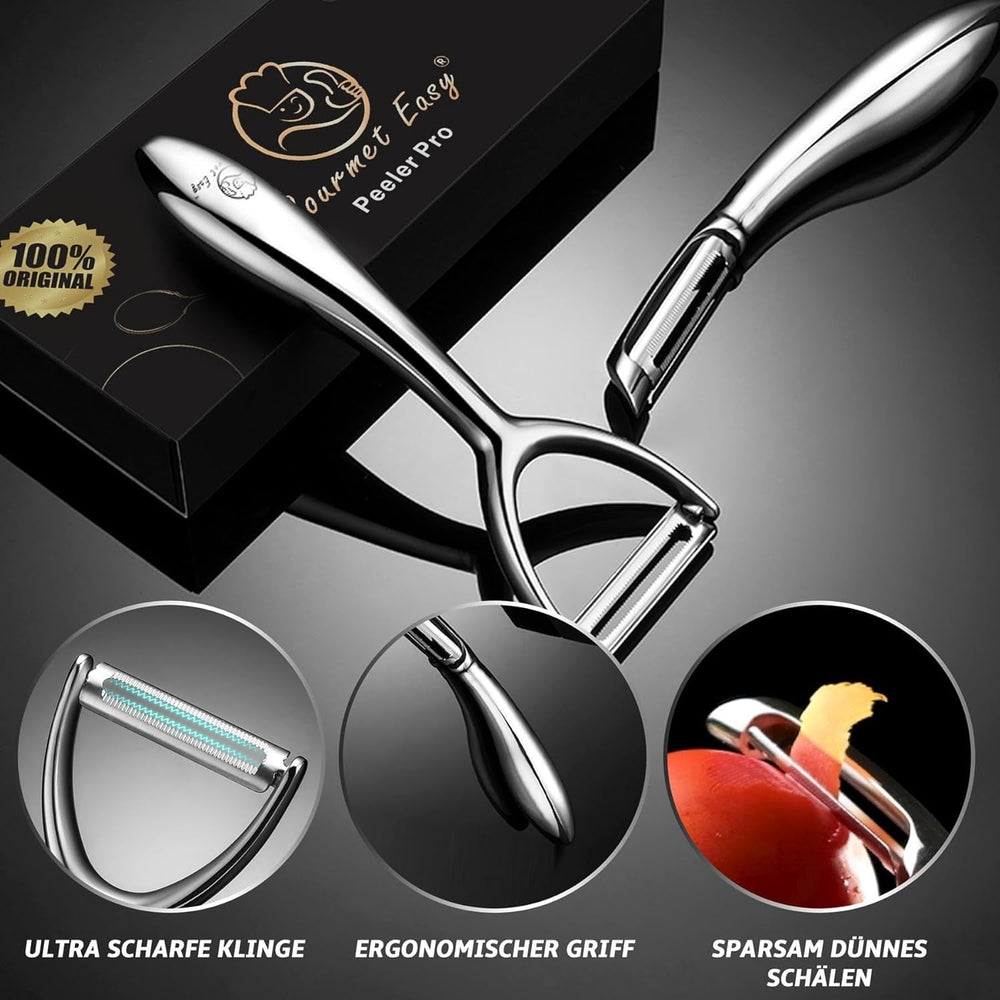 Pelador de Frutas y Verduras de Acero Inoxidable Premium Naty Shop Peeler