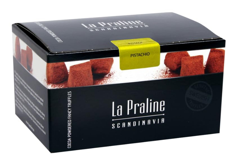 La Praline Trufas de chocolate con pistacho 200g – Bombones hechos a mano en Suecia, chocolate premium