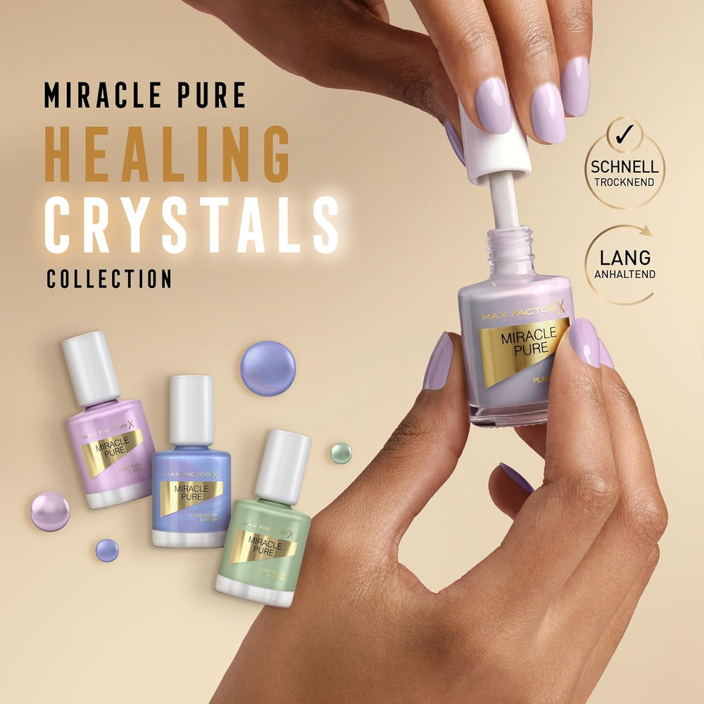 Max Factor Miracle Pure Nail, esmalte de uñas ultrabrillante de color intenso con el brillo de cristales curativos e ingredientes nutritivos, color 430 Bold Jasper