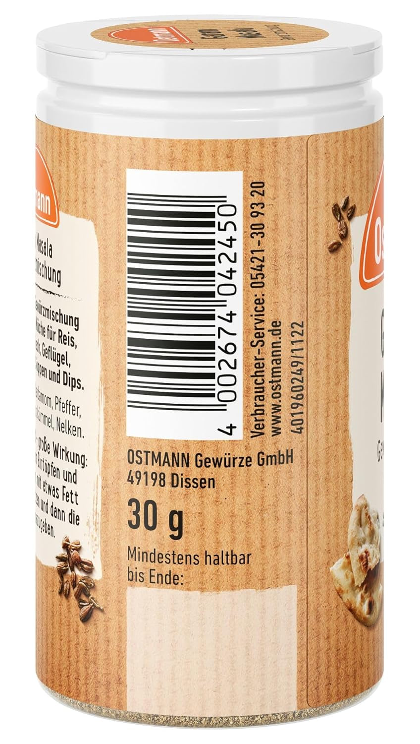 Ostmann Gewürze - Garam Masala Gewürzmischung | Embalaje completo y reciclable | 30 g en la estreudosis