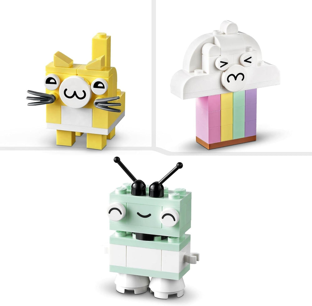 LEGO 11028 Classic Pastel Juego de Construcción Creativa Caja de Ladrillos, Juguete de Construcción para Niñas y Niños a Partir de 5 Años Con Modelos; helado, dinosaurio, gato y más Juegos de construcción Besuche den LEGO-Store