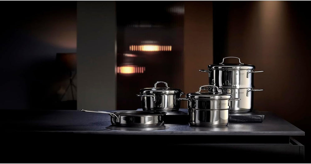 WMF Mini sartén pequeña tapada 18 cm, Cromargan en acero inoxidable pulido, inducción Ollas y Sartenes Naty Shop