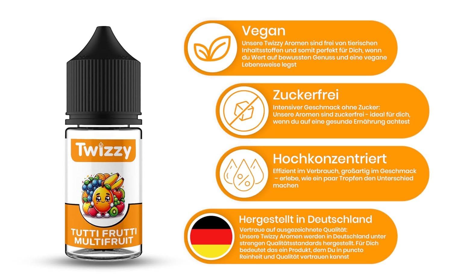 Twizzy Aroma Concentrado Tutti Frutti, 30 ml Aromas Naty Shop