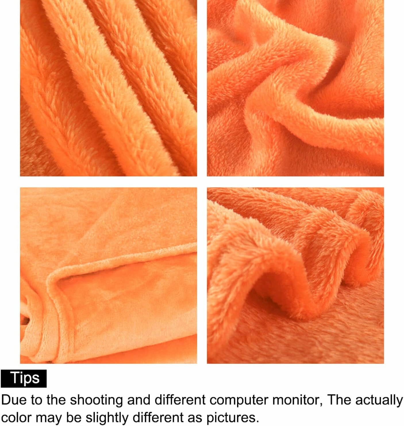 Sourcing Map Manta acogedora manta colcha Manta de lana suave y cálida como manta de sofá Manta de sofá Manta de salón y manta de peluche Manta de lana de felpa suave Naranja 150X200Cm Camas y mantas Besuche den uxcell-Store