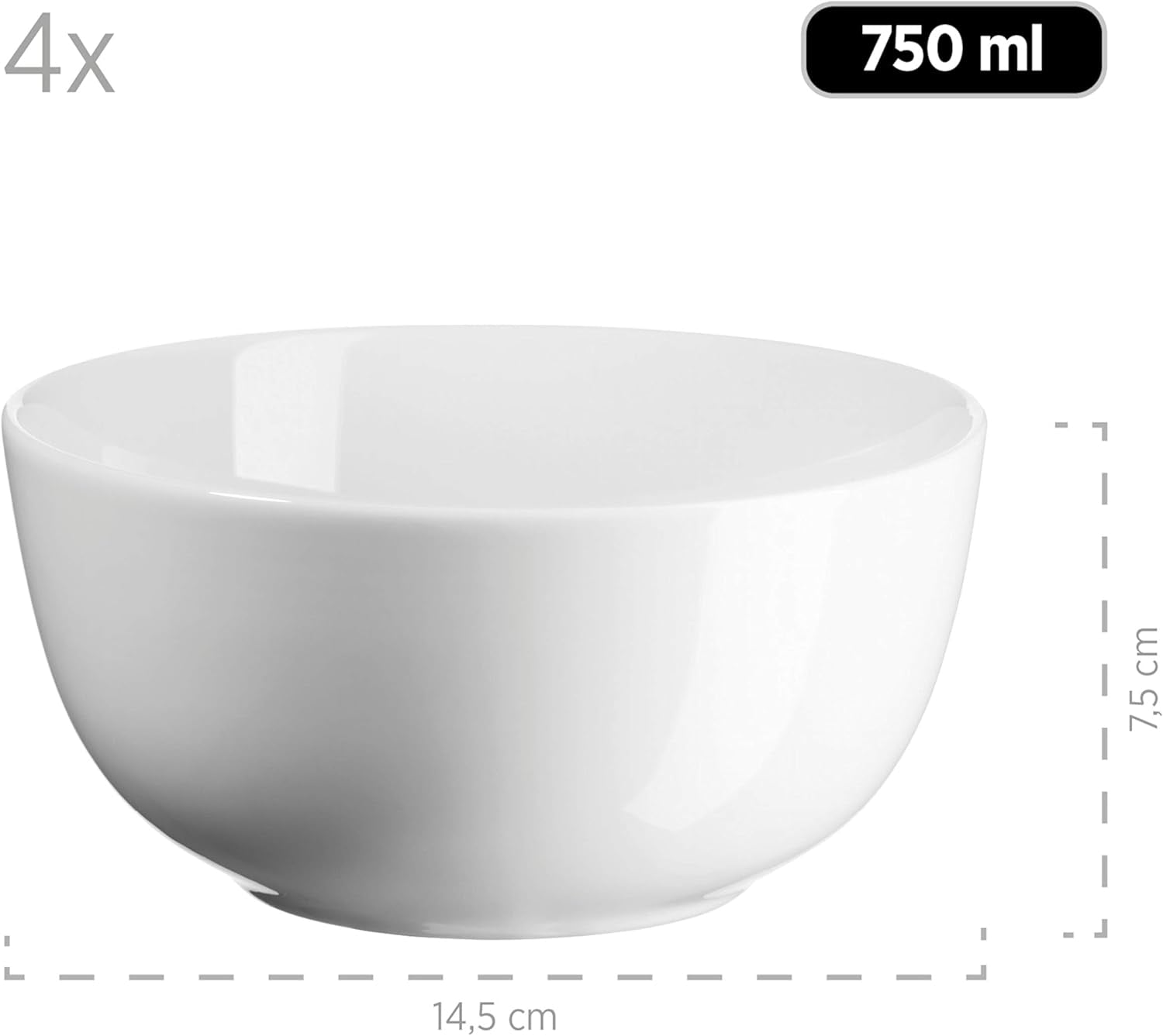 Mäser Kombiservice, Porzellan Barca, Weiß Juegos de vajilla Naty Shop