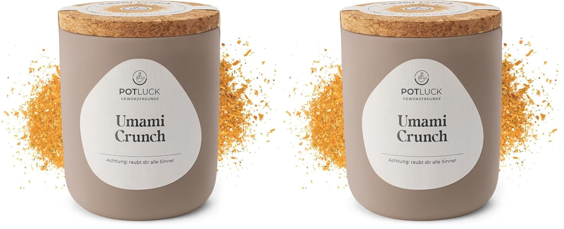 Comida compartida | Crujiente Umami | Würzmischung im Keramiktopf | 75 gramos | Vegano, sin gluten y con ingredientes naturales