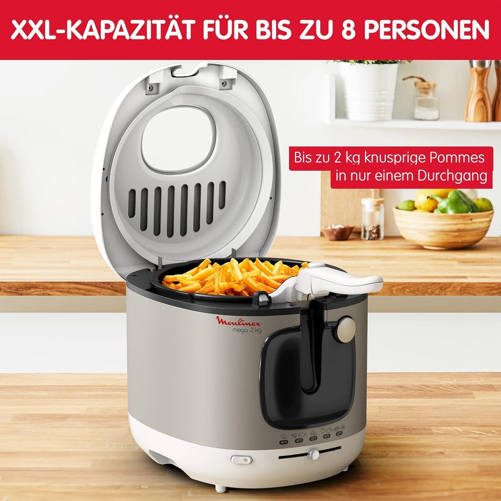 Friteuză AM4800 Mega 2Kg, friteuză cu ulei, filtru miros, 1800 W Electrocasnice Naty Shop