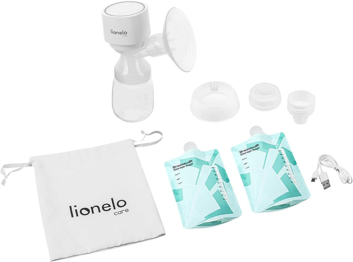 LIONELO Fidi One Extractor De Leche Inalámbrico 180 Ml, Extractor De Leche Portátil Trifásico, Masaje Ahorro De Energía De 9 Etapas, Embudo De Silicona 26 Mm Tiempo De Funcionamiento 120 Min Accesorios Sin Bpa Alimentación Y Lactancia Bebe Naty Shop