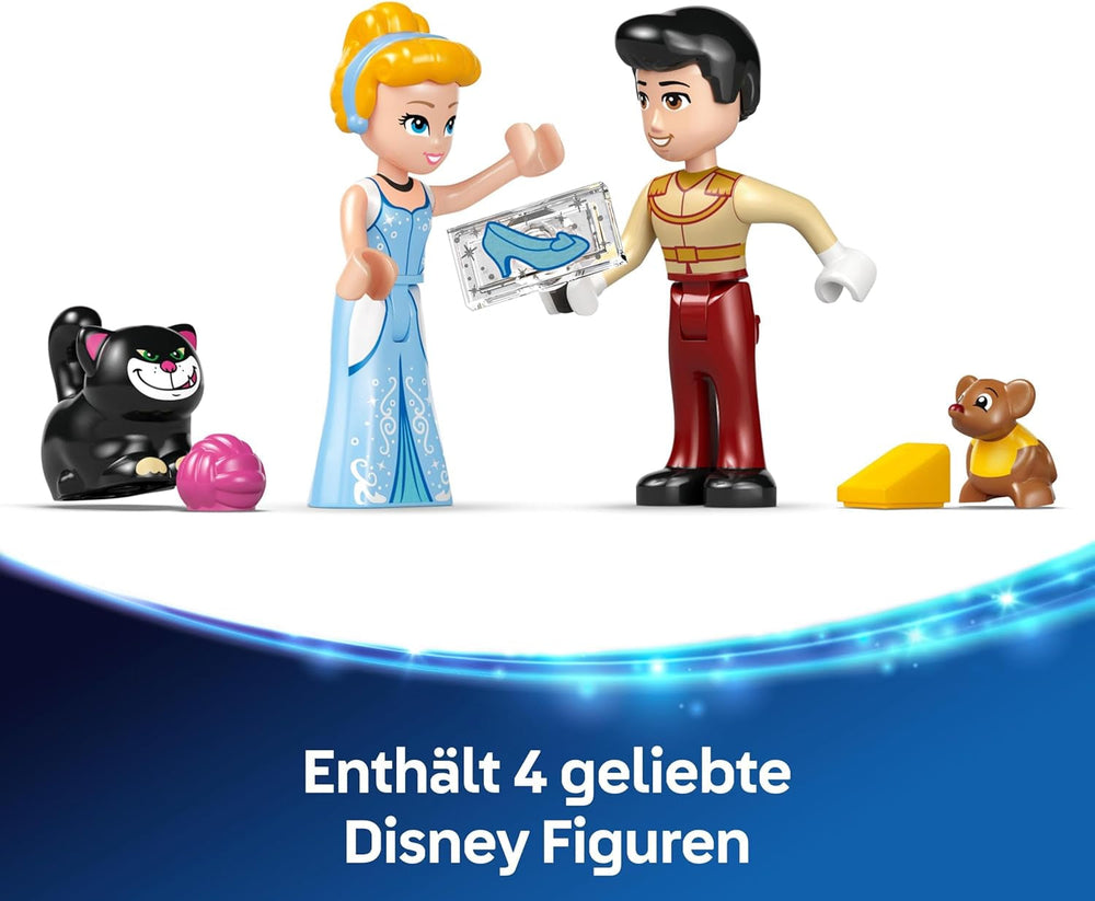 LEGO Ç€ Castillo de Disney Princess Cenicienta y carruaje tirado por caballos, set para niñas a partir de 6 años, fantástico juguete con minimuñecas de la princesa Cenicienta y el príncipe azul, idea de regalo para fans de Disney 43275 Juegos de construcción Beuche den LEGO-Store